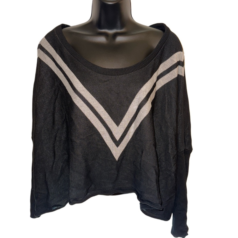 Elhoffer Design Oversized Cropped Black Sweater